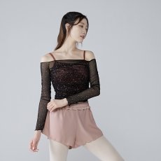 画像1: 【BYPLIE】 メッシュギャザーオフショルダートップ (1)
