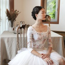 画像1: 【LEVDANCE】  Elizabeth Squareneck leotard FLORAL  (1)