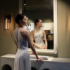 画像2: 【LEVDANCE】 Josephine Halter Neck Leotard TOILE DE JOUY (2)