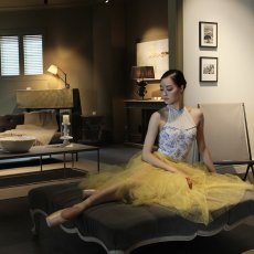 画像1: 【LEVDANCE】 Josephine Halter Neck Leotard TOILE DE JOUY (1)