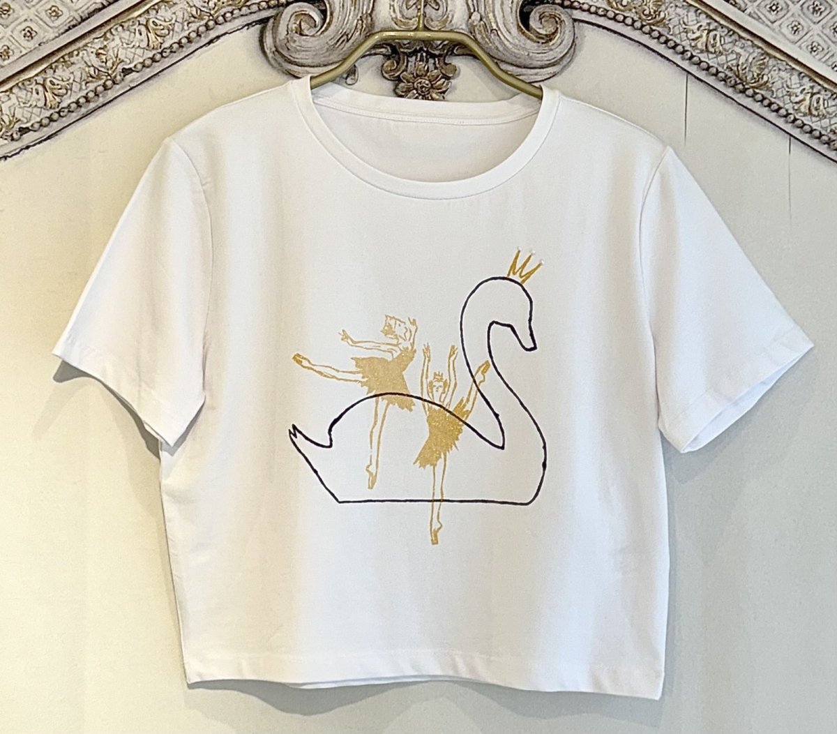 画像1: 【entrechat】  〈Odette〉クロップドストレッチTシャツ (1)