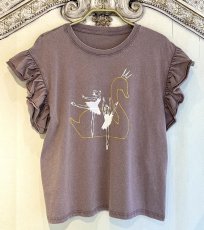画像1: 【entrechat】  〈Odette〉ウォッシュ加工フリルTシャツ (1)
