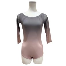 画像1: 【BYPLIE】  BOAT NECK MESH SLEEVE LEOTARD (1)
