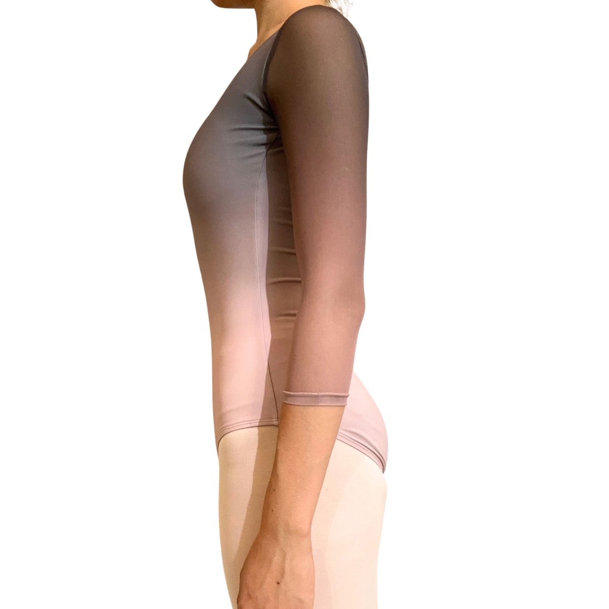 画像3: 【BYPLIE】  BOAT NECK MESH SLEEVE LEOTARD (3)