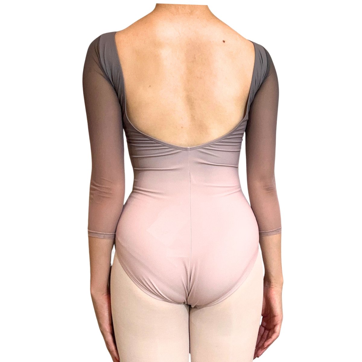 画像2: 【BYPLIE】  BOAT NECK MESH SLEEVE LEOTARD (2)