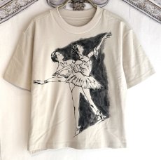 画像2: 【entrechat】デザイナー 根井様 直筆 ＜ 眠れる森の美女＞エアリズムコットンT(バック黒) (2)