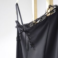 画像4: 【LEVDANCE】  Charlotte lace-up leotard Black (4)