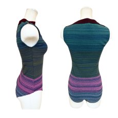 画像2: 【Donna Prima】 ニットレオタード Mサイズ (1) (2)