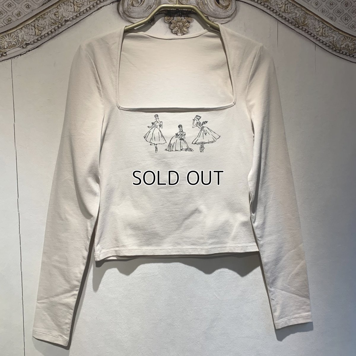 画像1: 【entrechat】  〈 La Sylphide 〉スクエアネックジャージトップス (1)