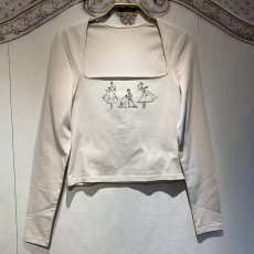 画像1: 【entrechat】  〈 La Sylphide 〉スクエアネックジャージトップス (1)