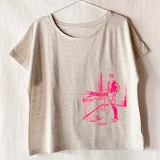 画像4: 【entrechat】  〈Warm up〉ドルマンTシャツ　シルクスクリーン (4)