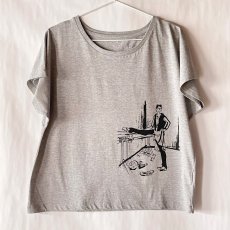画像3: 【entrechat】  〈Warm up〉ドルマンTシャツ　シルクスクリーン (3)