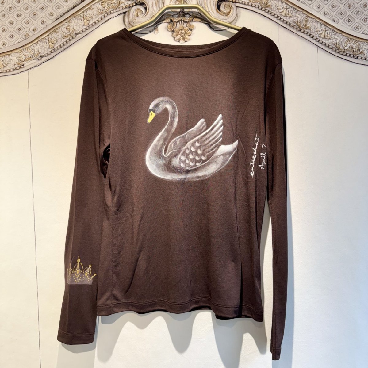 画像3: 【entrechat】デザイナー直筆  Odette Swan 長袖クルーネックＴシャツ (3)