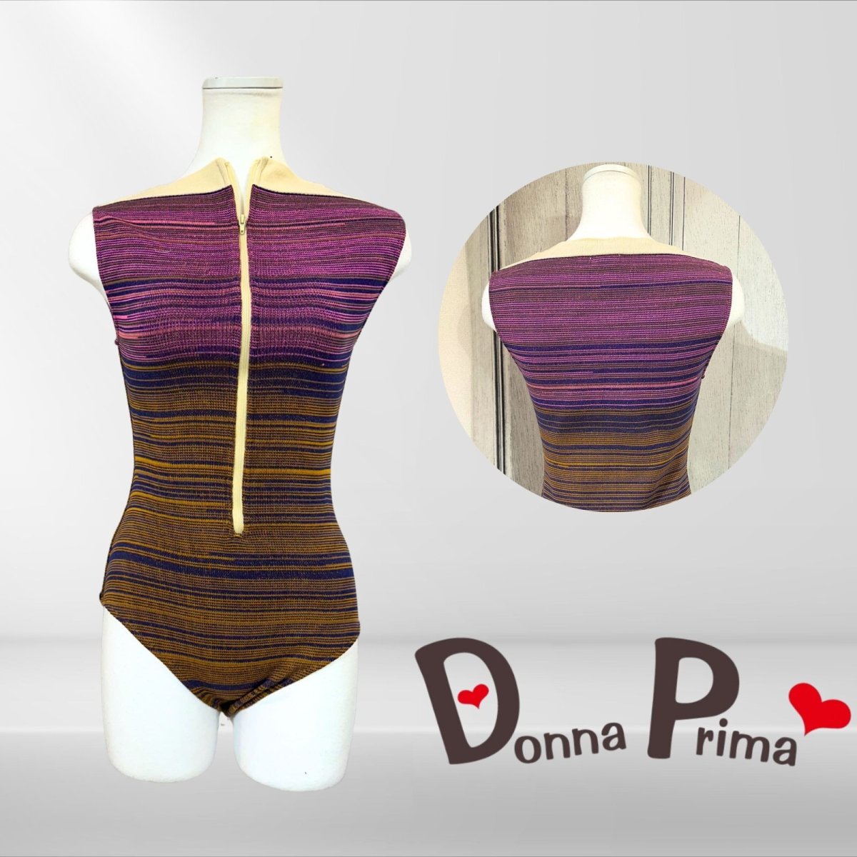 画像1: 【Donna Prima】 ニットレオタード Mサイズ (4) (1)