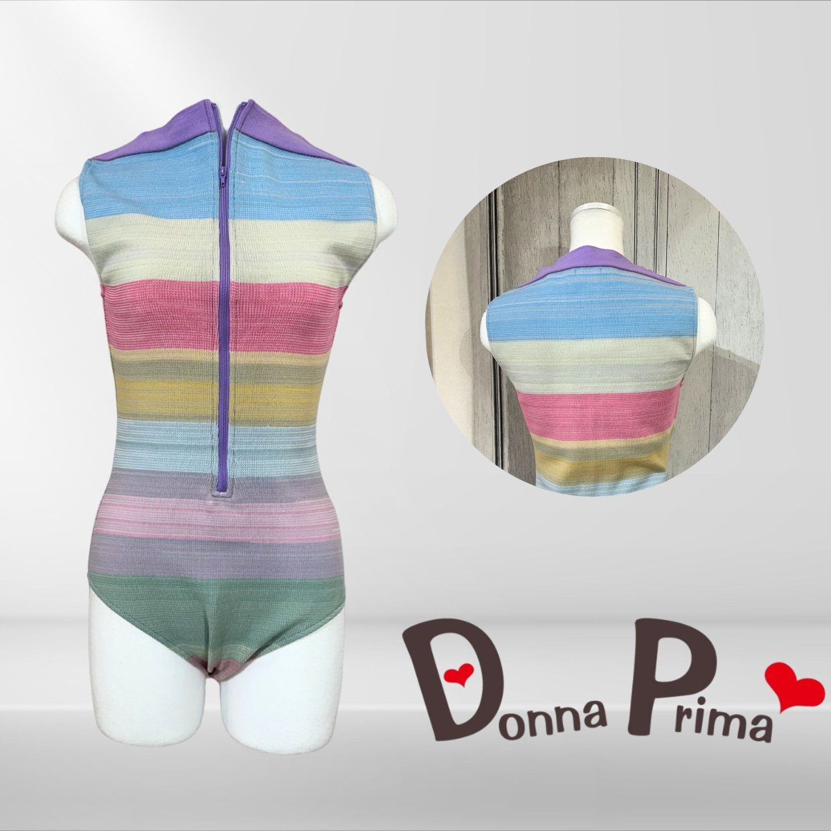 画像1: 【Donna Prima】 ニットレオタード Lサイズ (3) (1)